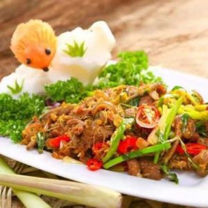 Dê xào sả ớt
