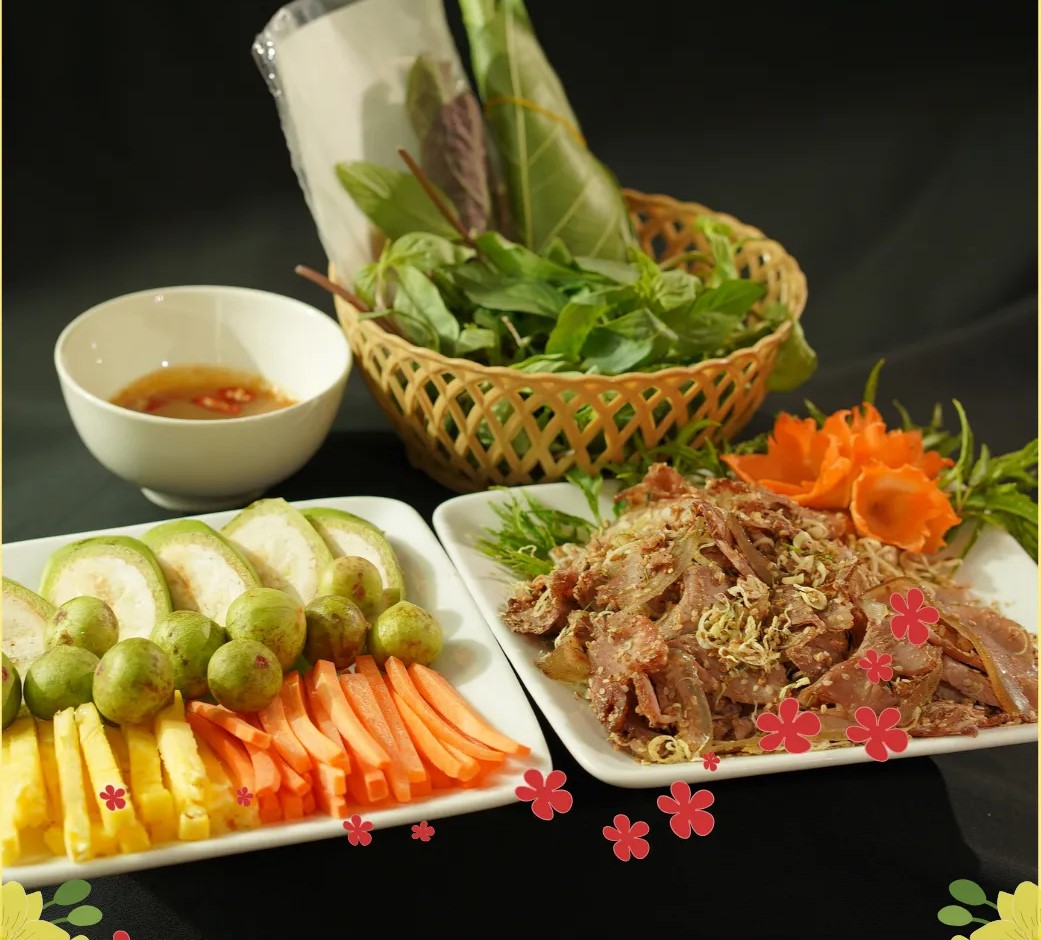 dê tái chanh - đặc sản dê ninh bình