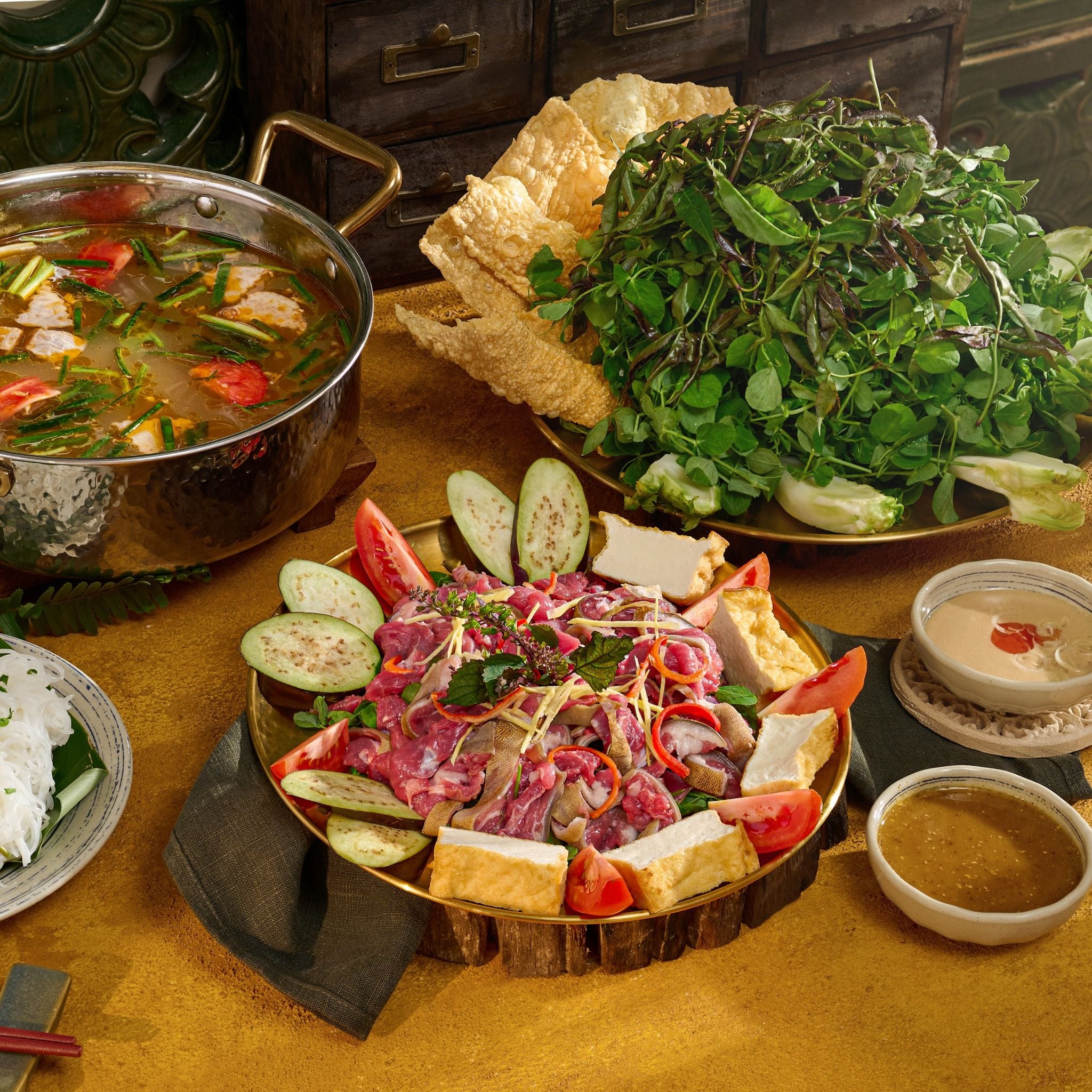 Lẩu dê nhúng mẻ